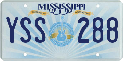 MS license plate YSS288