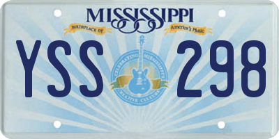 MS license plate YSS298