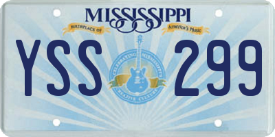 MS license plate YSS299