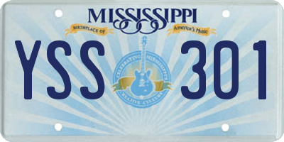 MS license plate YSS301