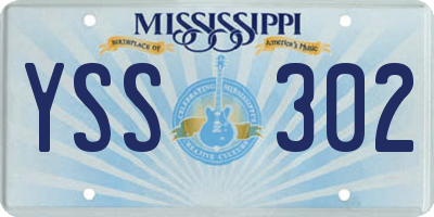 MS license plate YSS302