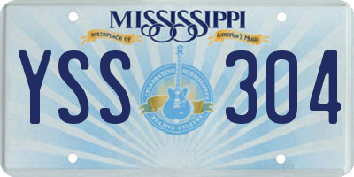 MS license plate YSS304