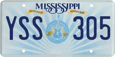 MS license plate YSS305