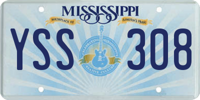 MS license plate YSS308