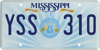 MS license plate YSS310
