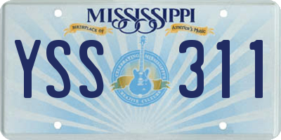 MS license plate YSS311