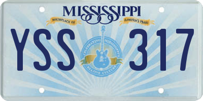 MS license plate YSS317