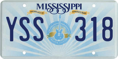 MS license plate YSS318