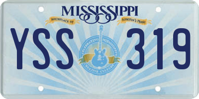 MS license plate YSS319