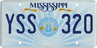 MS license plate YSS320