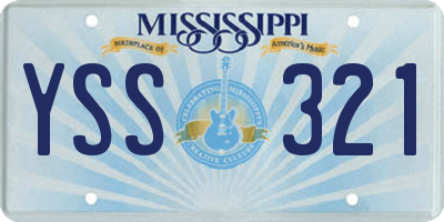 MS license plate YSS321