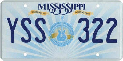 MS license plate YSS322