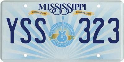 MS license plate YSS323