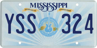 MS license plate YSS324