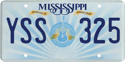 MS license plate YSS325