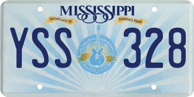 MS license plate YSS328