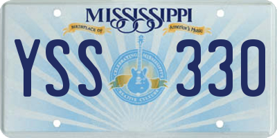 MS license plate YSS330