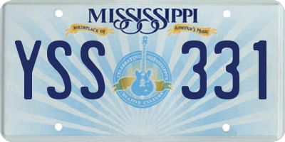 MS license plate YSS331
