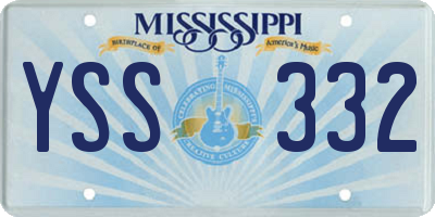 MS license plate YSS332