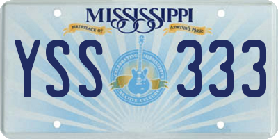 MS license plate YSS333