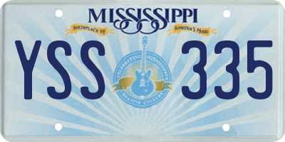 MS license plate YSS335