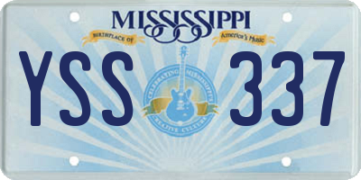 MS license plate YSS337