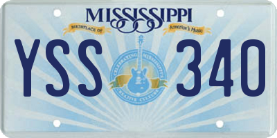 MS license plate YSS340