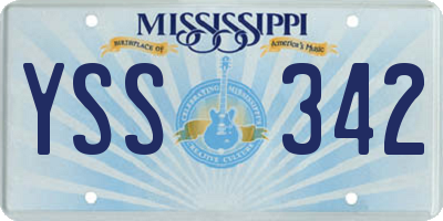 MS license plate YSS342