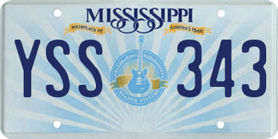 MS license plate YSS343