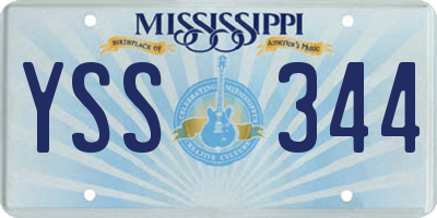 MS license plate YSS344