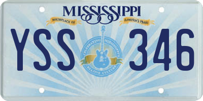 MS license plate YSS346