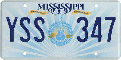 MS license plate YSS347