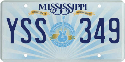 MS license plate YSS349