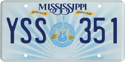MS license plate YSS351