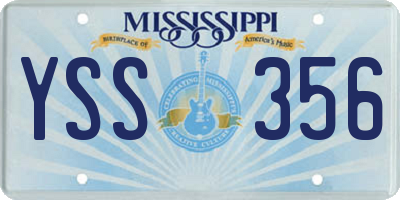 MS license plate YSS356