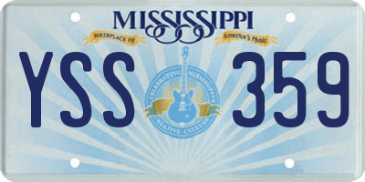 MS license plate YSS359
