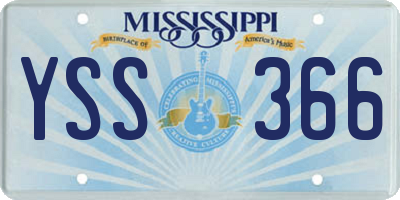 MS license plate YSS366