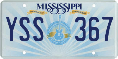 MS license plate YSS367