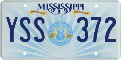 MS license plate YSS372