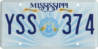 MS license plate YSS374