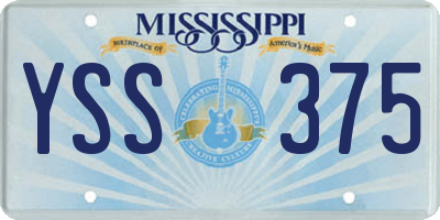 MS license plate YSS375