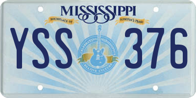 MS license plate YSS376