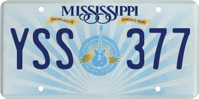MS license plate YSS377