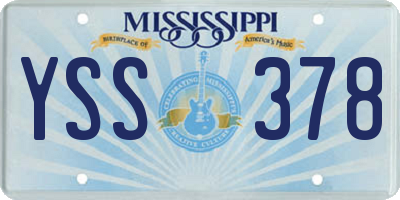 MS license plate YSS378