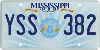 MS license plate YSS382