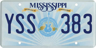 MS license plate YSS383