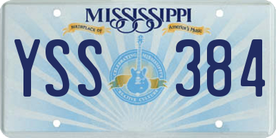 MS license plate YSS384