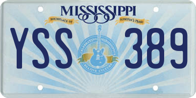 MS license plate YSS389