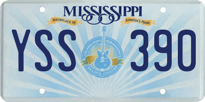 MS license plate YSS390