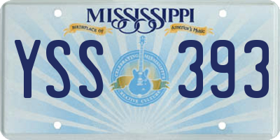 MS license plate YSS393